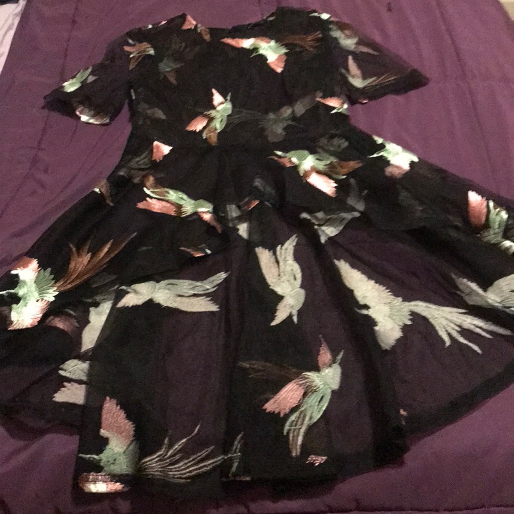 Sheer black high low top